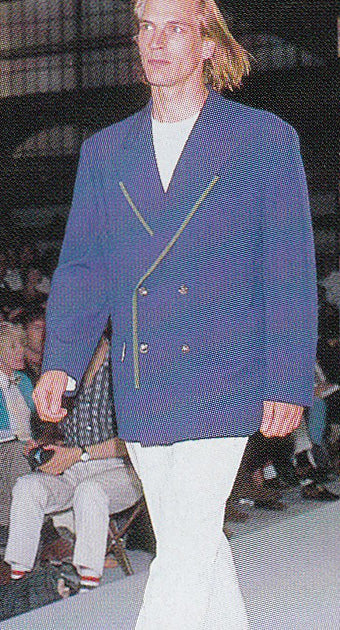 Comme des Garçons Homme Plus SS90 red stripe jacket – runway | Recente Studio