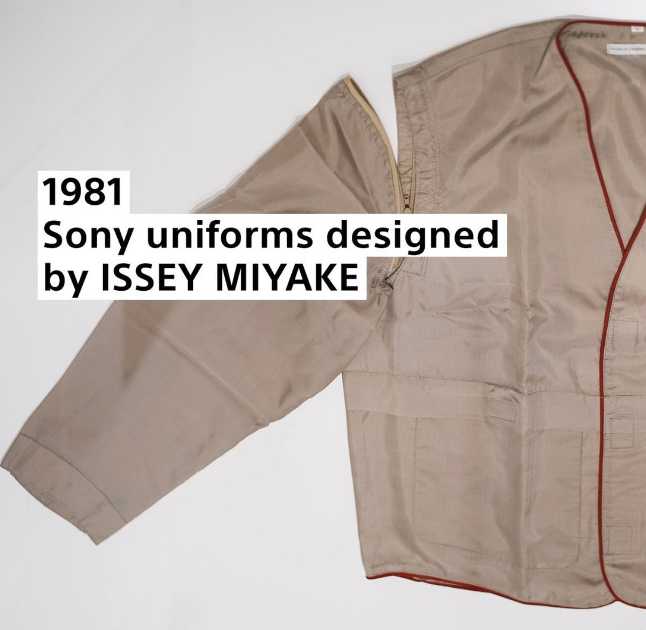 Issey Miyake Design Studio 1981 Sony uniform vest – archive detail | Recente Studio