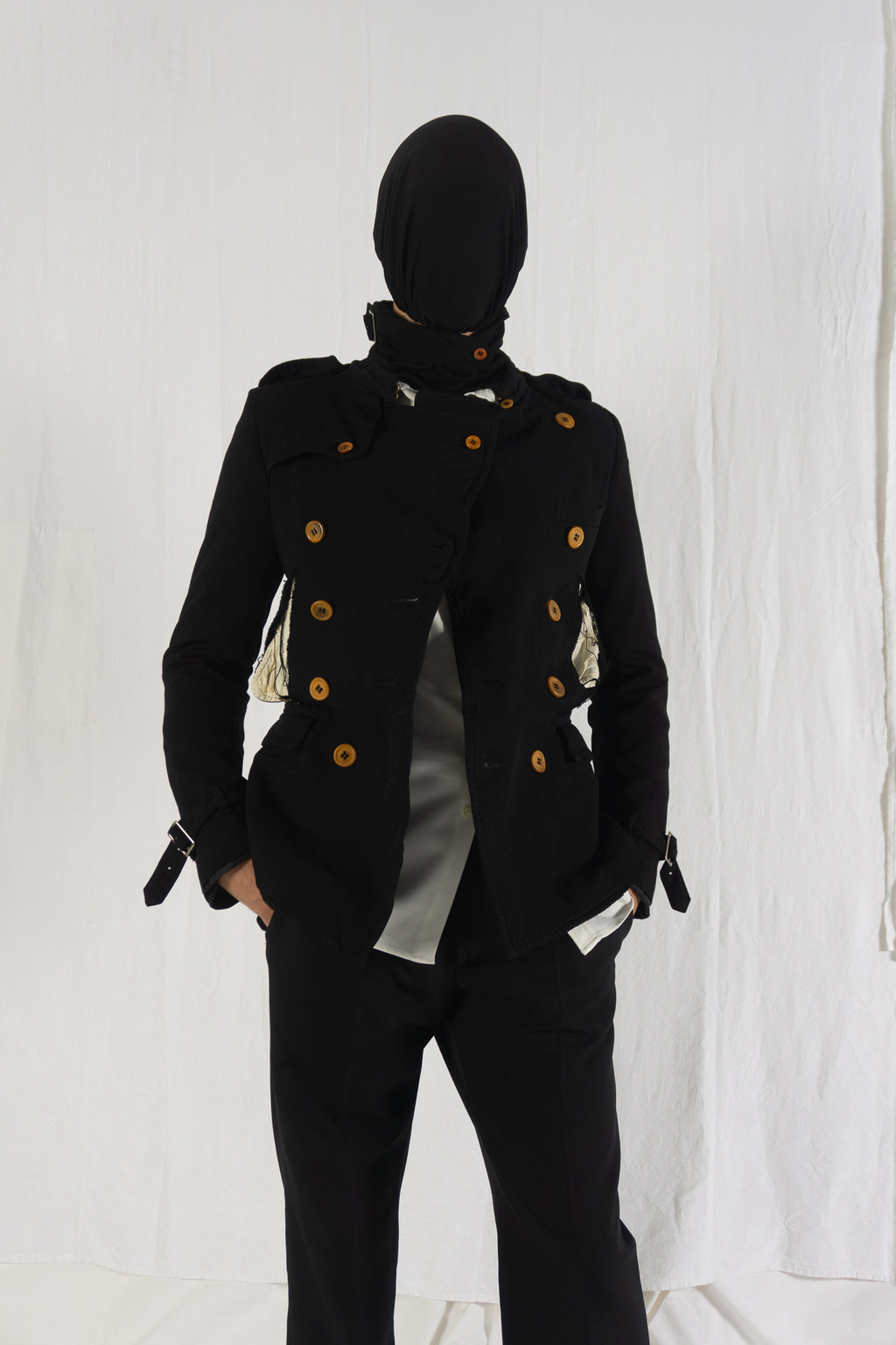 Comme des Garçons Homme Plus S/S 2012 destroyed pockets jacket – front view | Recente Studio
