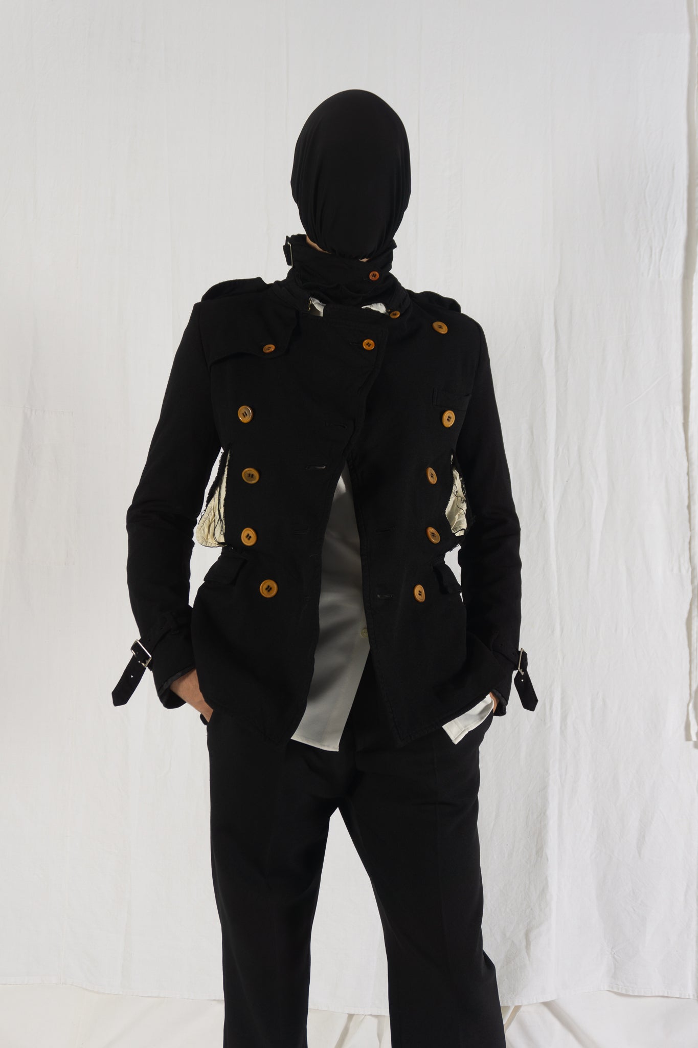 Comme des Garçons Homme Plus S/S 2012 destroyed pockets jacket – front view | Recente Studio