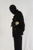 Comme des Garçons Homme Plus SS12 destroyed pockets jacket – detail view | Recente Studio