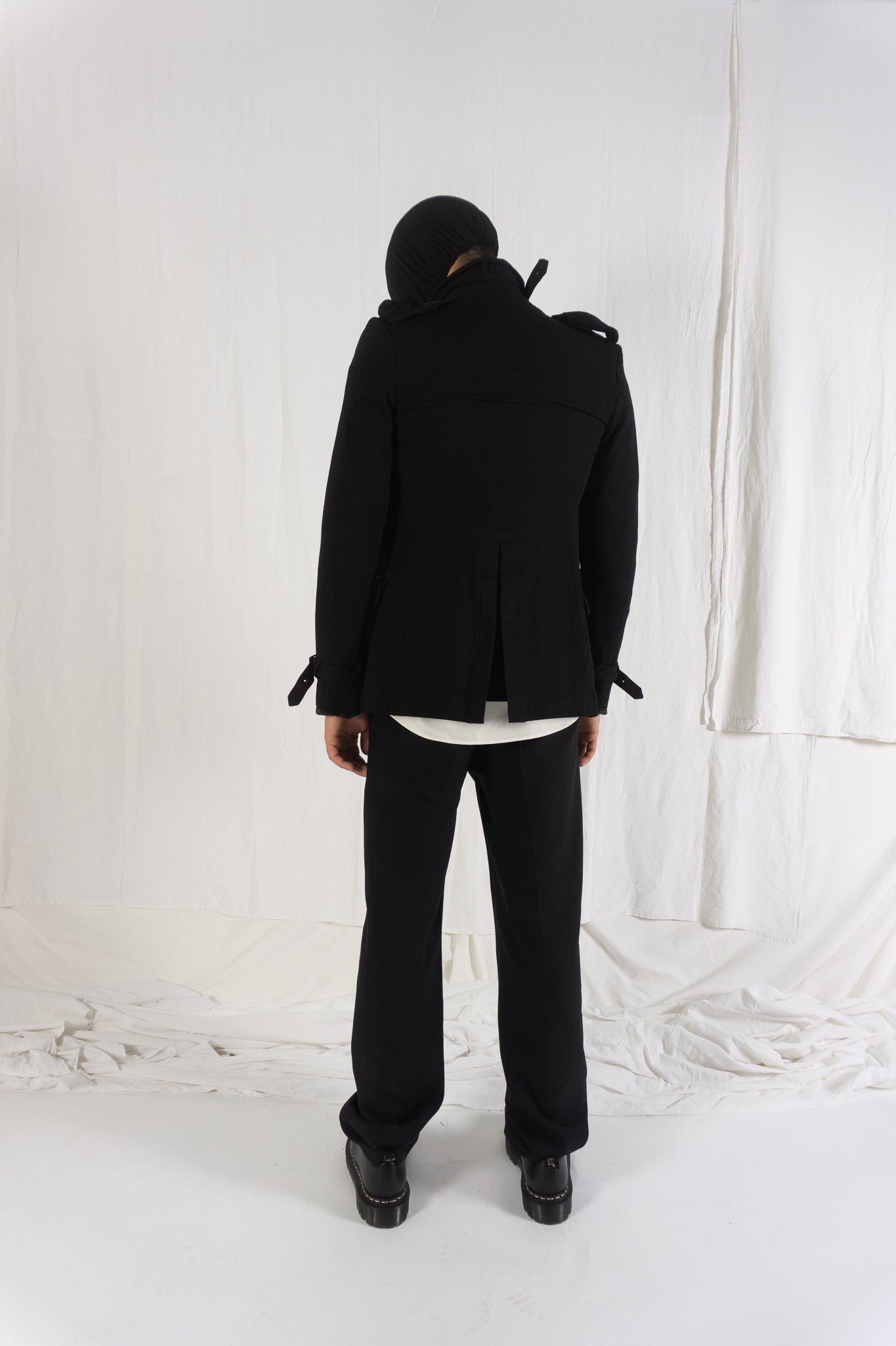 Comme des Garçons Homme Plus S/S 2012 destroyed pockets jacket – close-up | Recente Studio