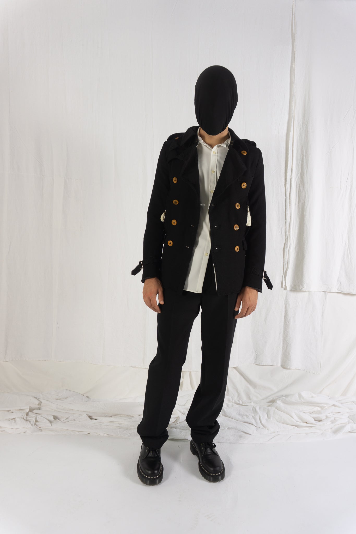 Comme des Garçons Homme Plus SS12 destroyed pockets jacket – collar detail | Recente Studio