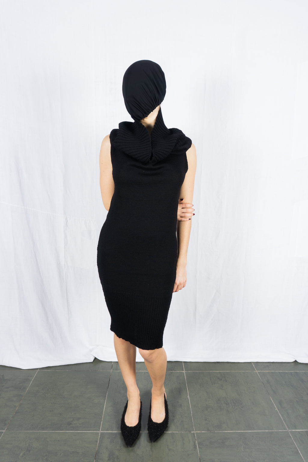 Y’s Yohji Yamamoto A/W 2006 sleeveless wool dress – side view | Recente Studio