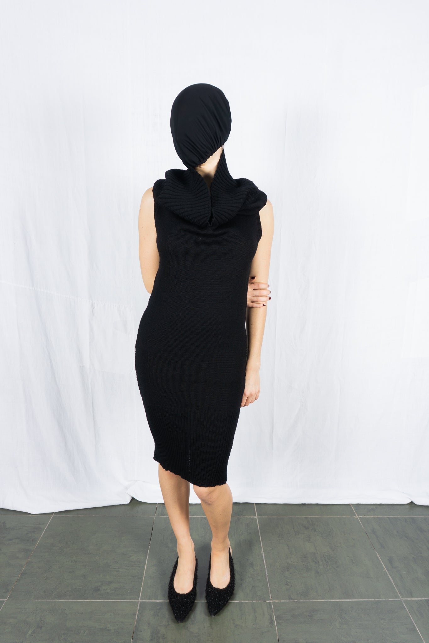 Y’s Yohji Yamamoto A/W 2006 sleeveless wool dress – side view | Recente Studio