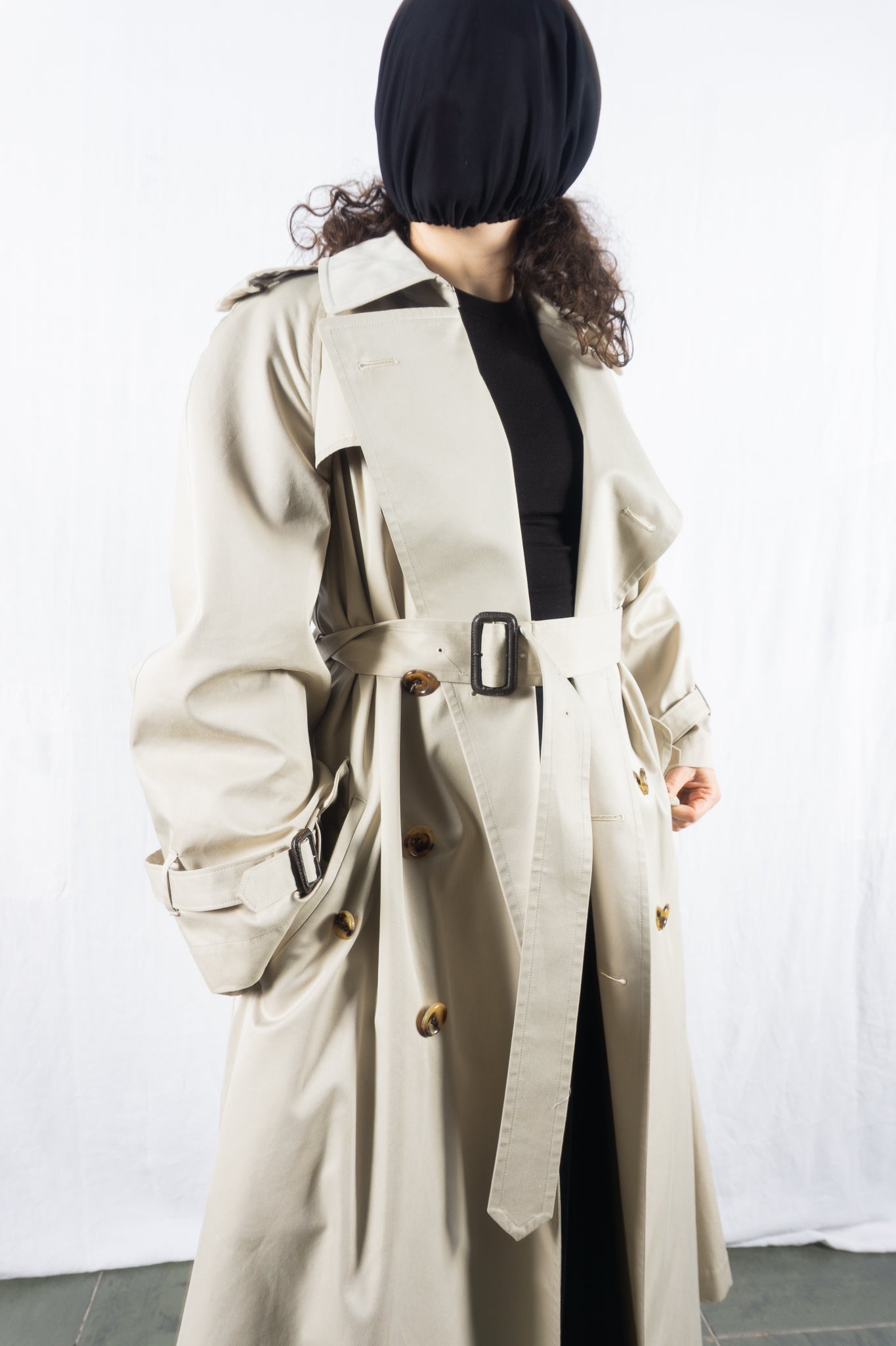 tricot Comme des Garçons X 10 Corso Como AW02 oversized trench coat – open view | Recente Studio