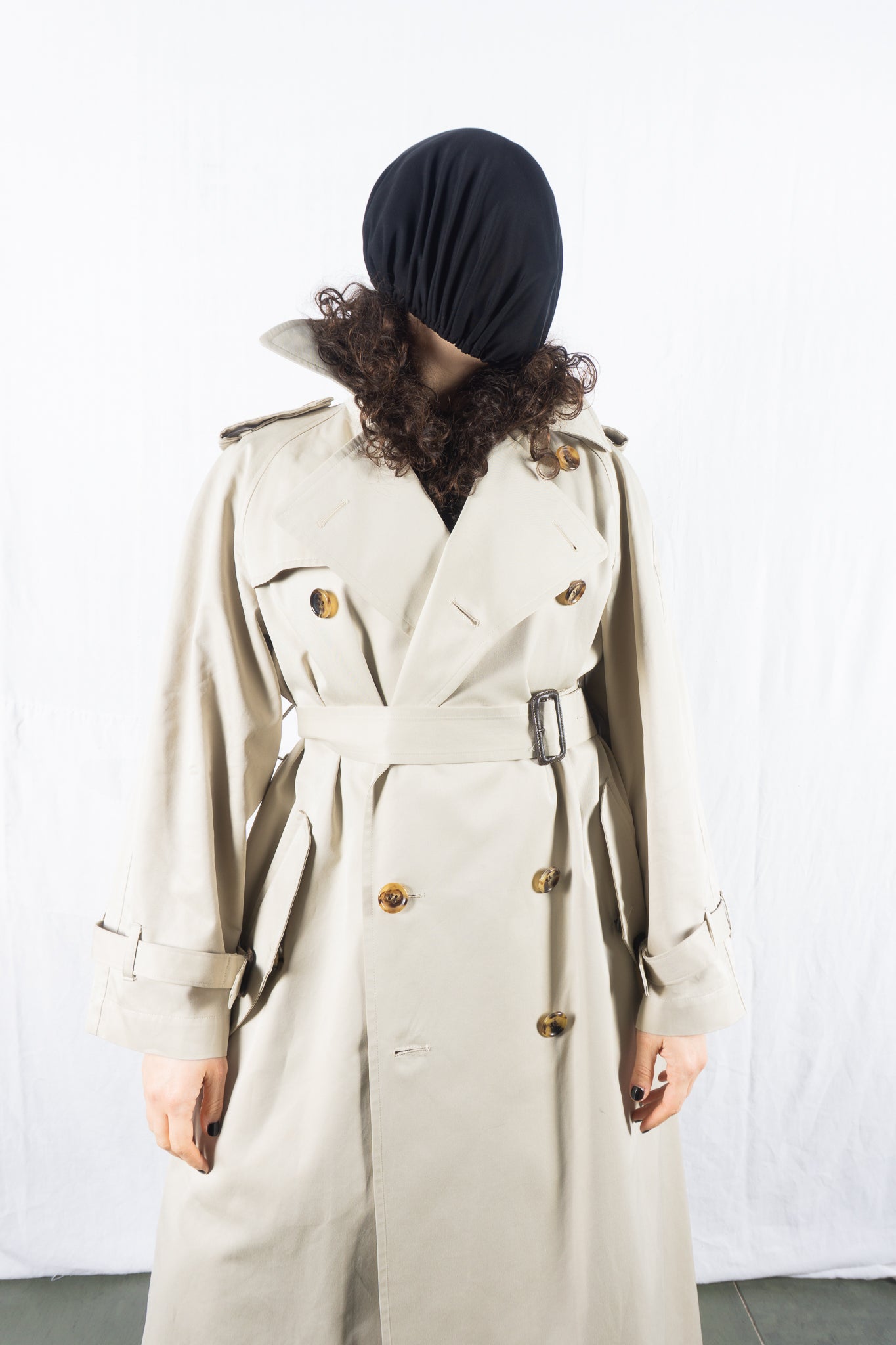 tricot Comme des Garçons X 10 Corso Como A/W 2002 oversized trench coat – front view | Recente Studio