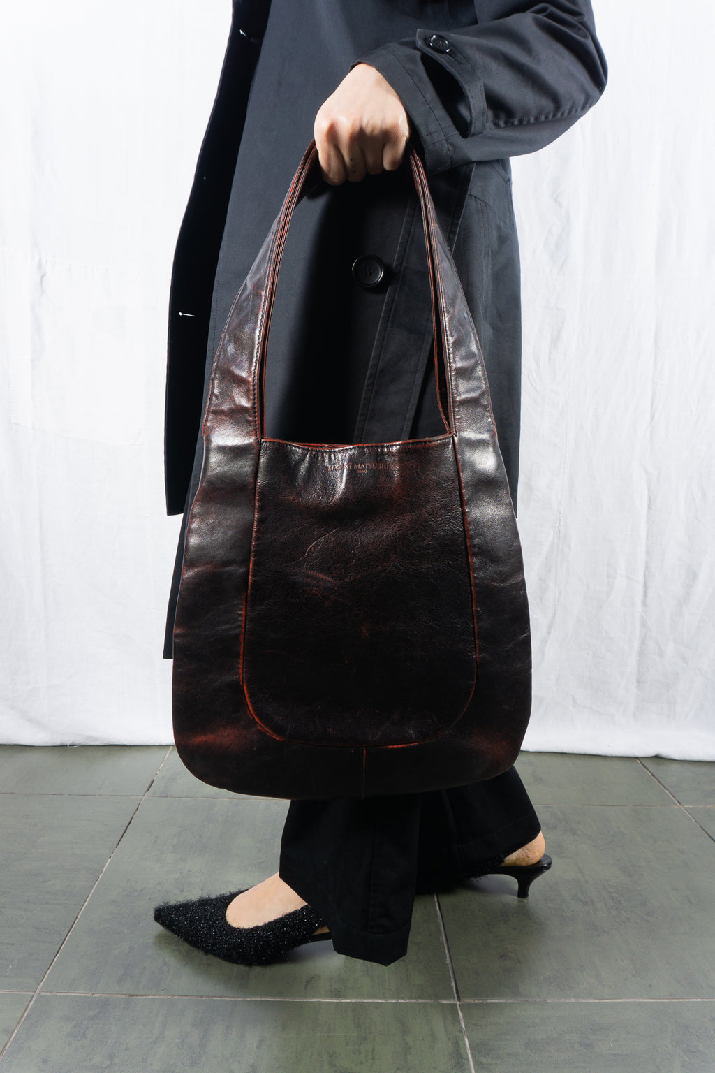 Masakï Matsushïma 1990s shoulder bag – worn view | Recente Studio