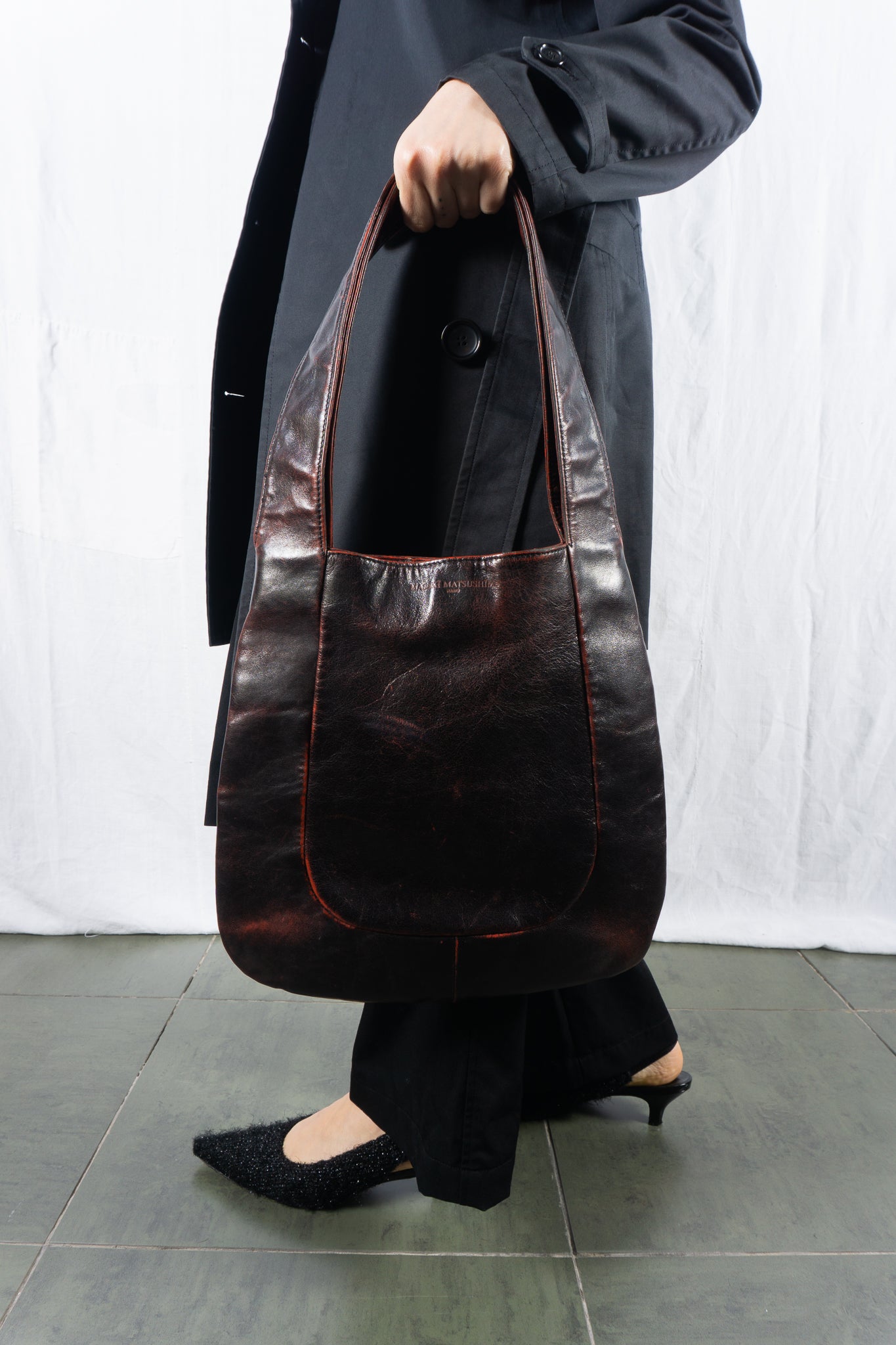 Masakï Matsushïma 1990s shoulder bag – worn view | Recente Studio