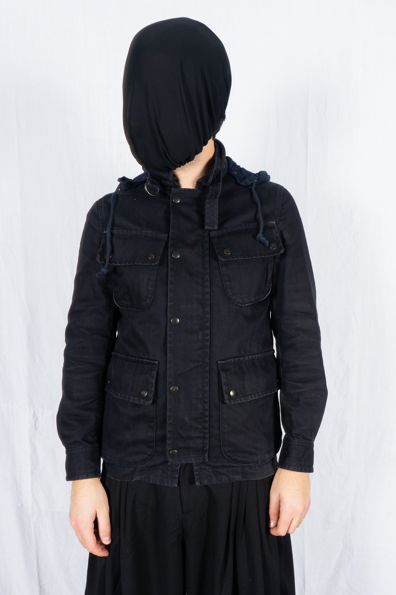 Comme des Garçons Homme A/W 2008 multi-pocket jacket – hood detail | Recente Studio