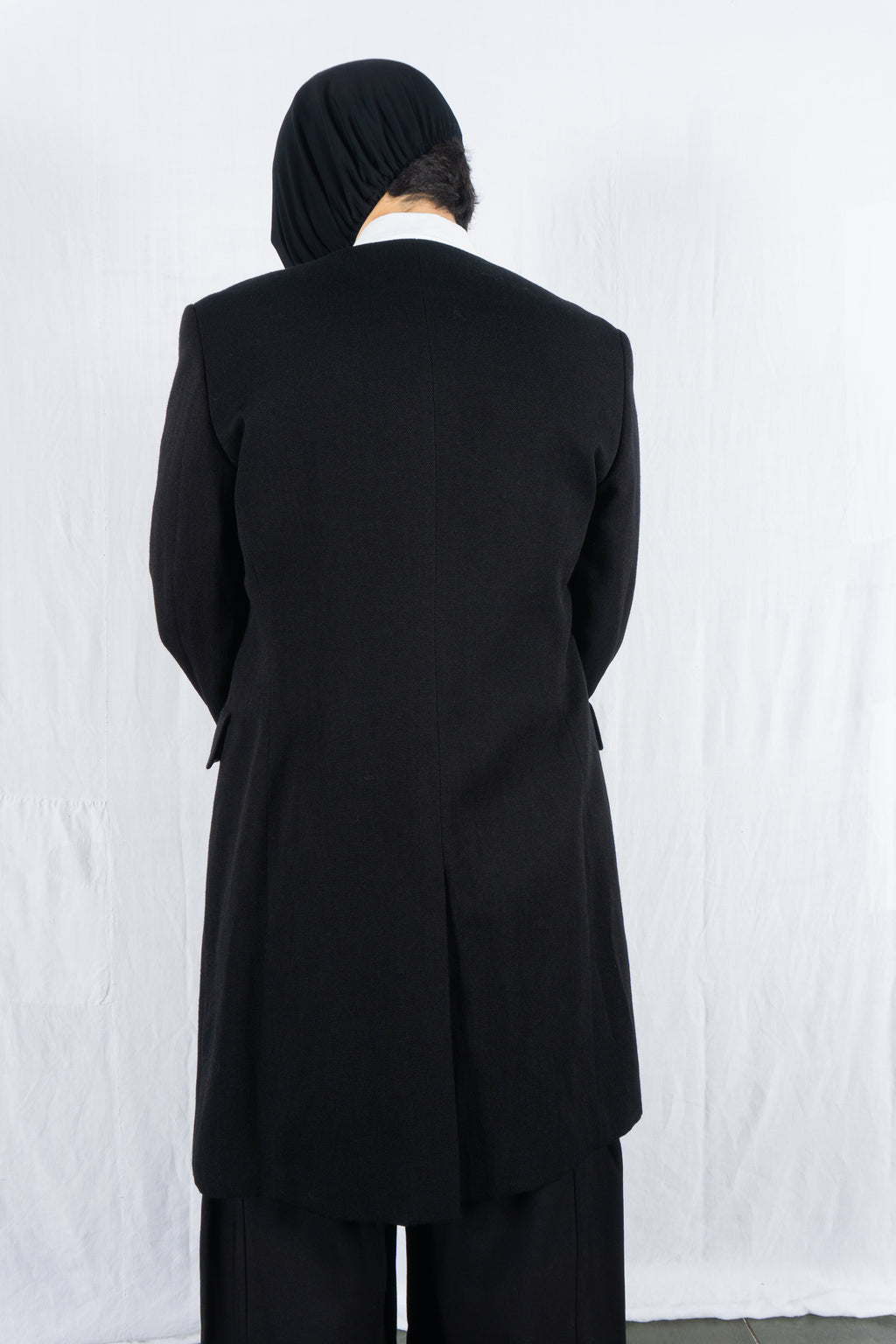 Comme des Garçons Homme Plus AW22 collarless coat – full length | Recente Studio