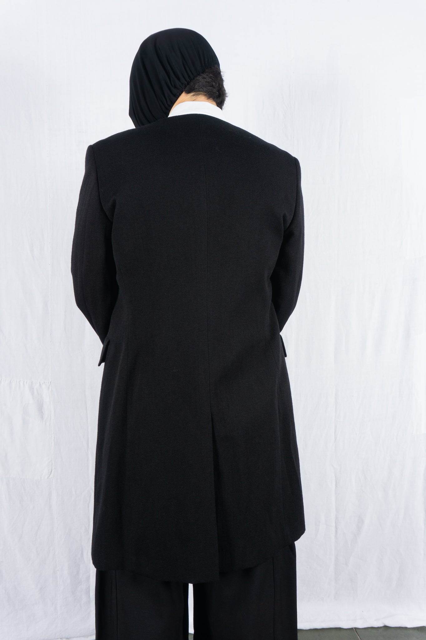 Comme des Garçons Homme Plus AW22 collarless coat – full length | Recente Studio