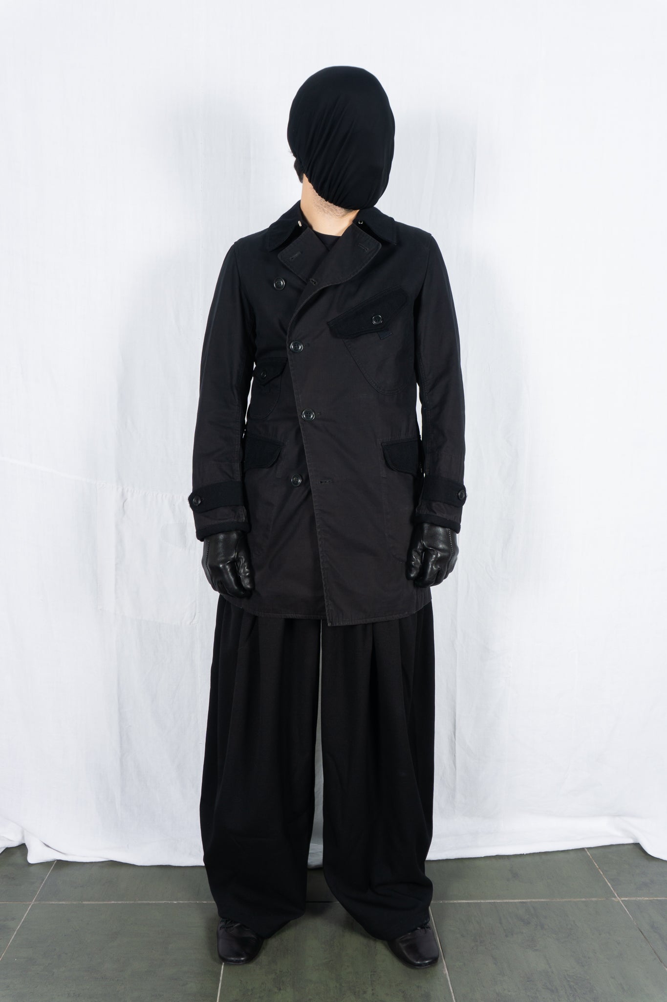 Junya Watanabe Man A/W 2013 asymmetrical trench – back view | Recente Studio