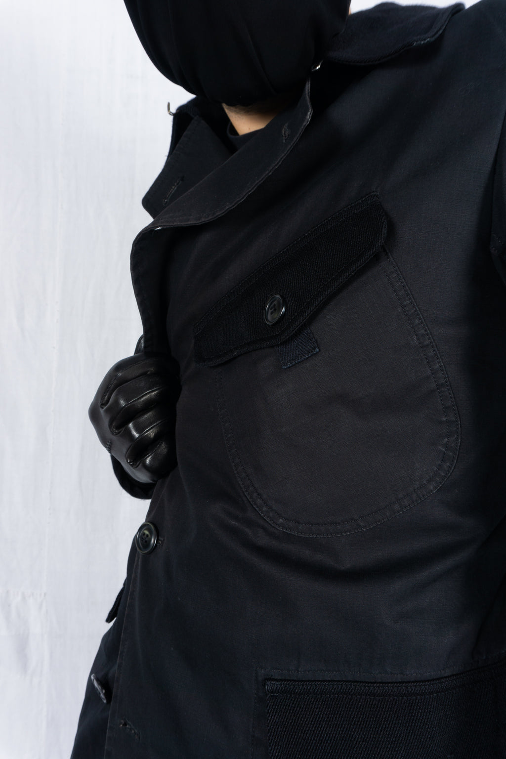 Junya Watanabe Man A/W 2013 asymmetrical trench – open detail | Recente Studio