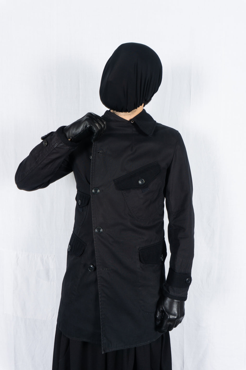 Junya Watanabe Man A/W 2013 asymmetrical trench – collar detail | Recente Studio