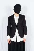 Junya Watanabe Man A/W 2004 red striped jacket – front view | Recente Studio