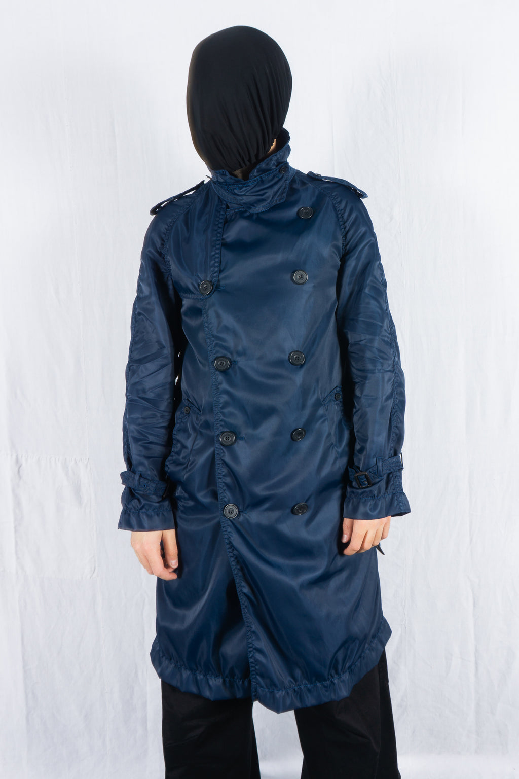 Junya Watanabe Man x Aquascutum AW05 trench coat – open front | Recente Studio
