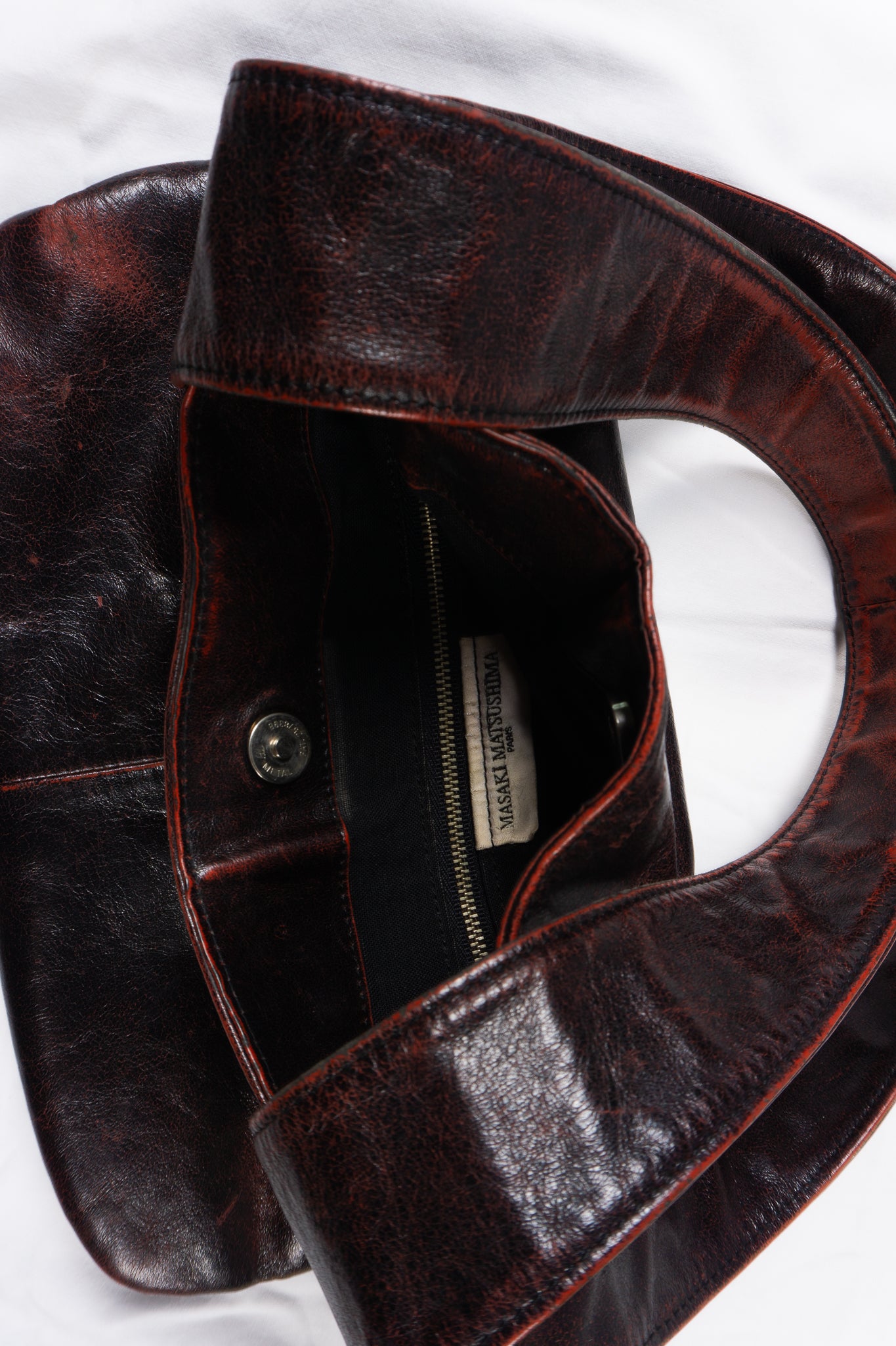 Masakï Matsushïma 1990s shoulder bag – interior detail | Recente Studio