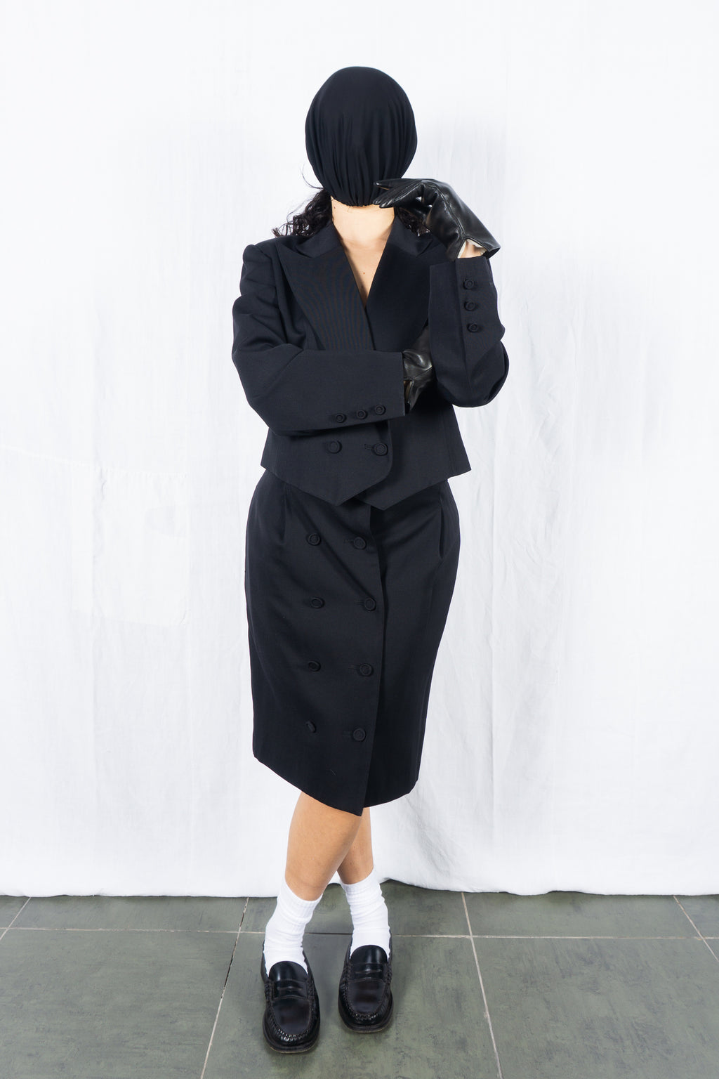 I.S. Issey Miyake Sport 1980s wool suit – front view | Recente Studio