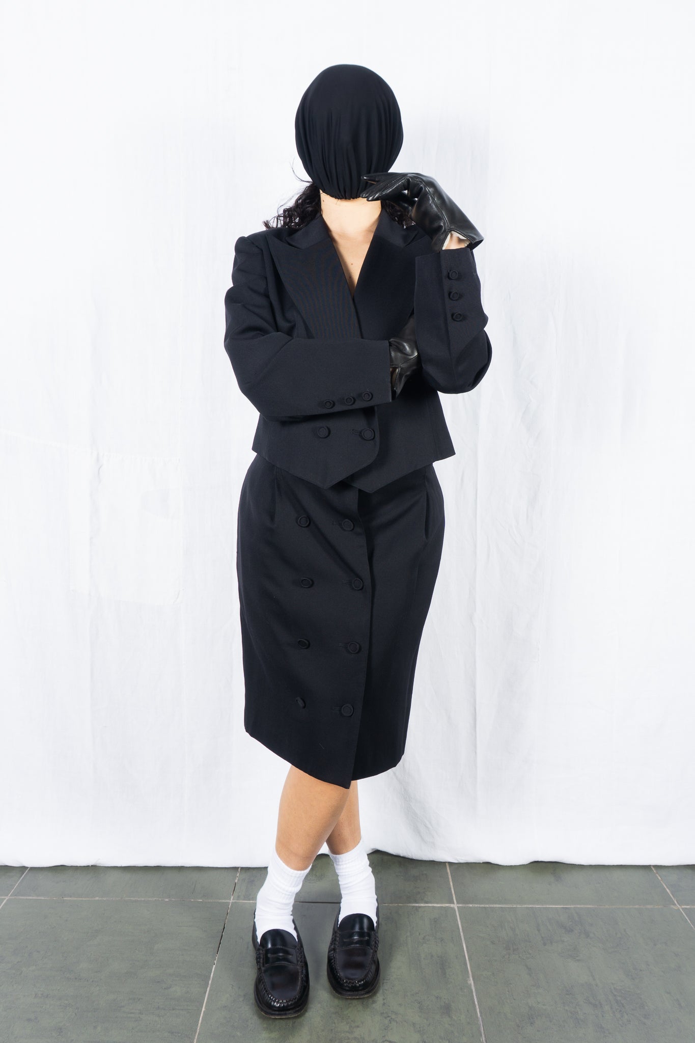I.S. Issey Miyake Sport 1980s wool suit – front view | Recente Studio