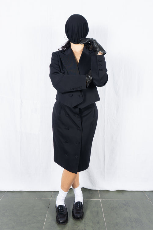 I.S. Issey Miyake Sport 1980s wool suit – front view | Recente Studio