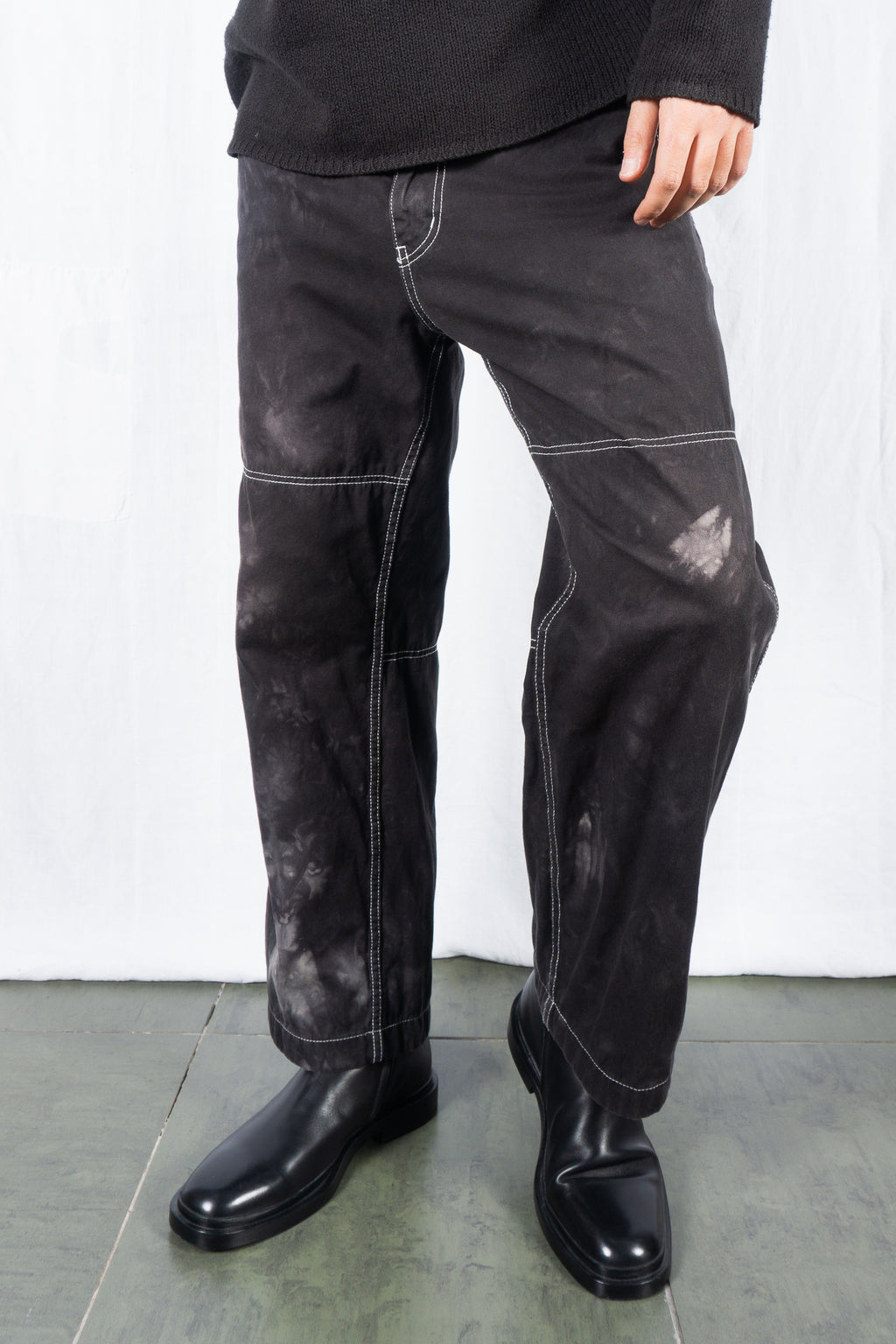 Comme des Garçons Homme 2010s bleached pants – worn view | Recente Studio