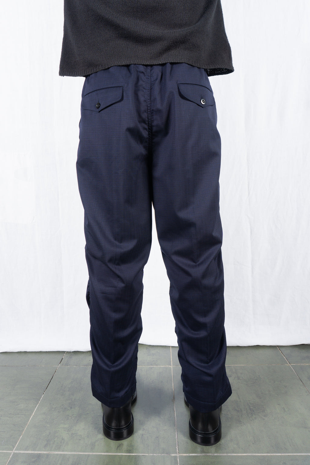 Junya Watanabe Man S/S 2021 classic stretch trousers – back view | Recente Studio