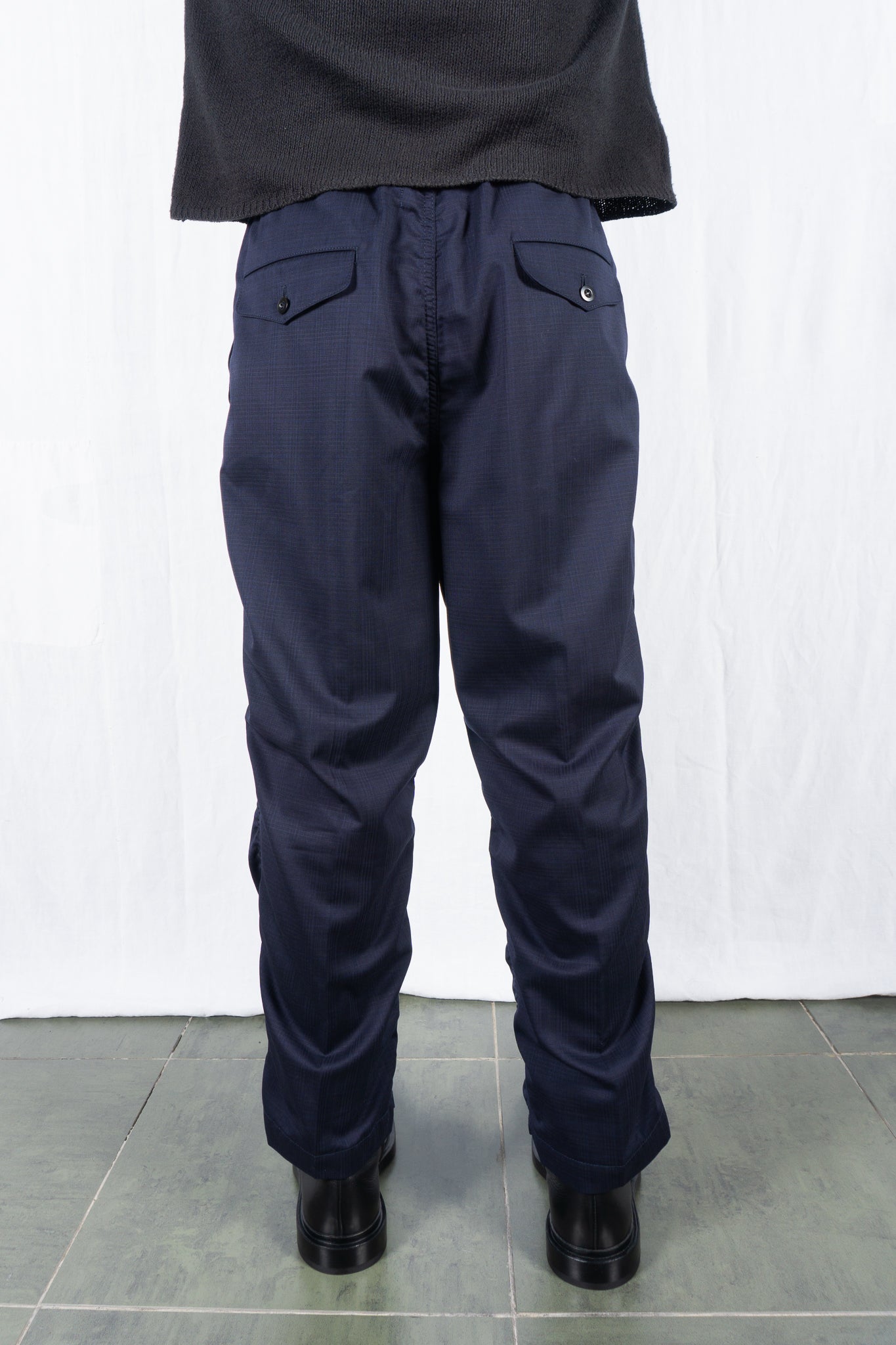 Junya Watanabe Man S/S 2021 classic stretch trousers – back view | Recente Studio