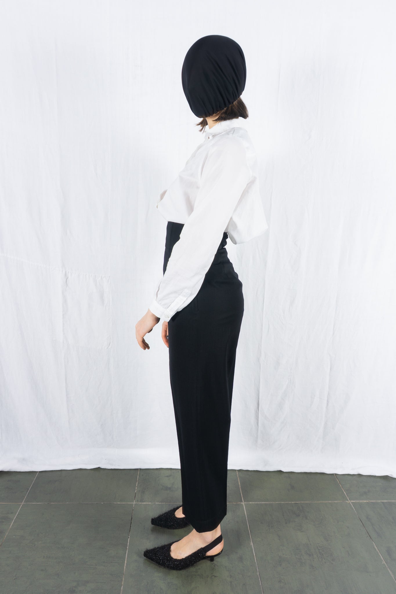 Comme des Garçons AW88 office pants – waist detail | Recente Studio