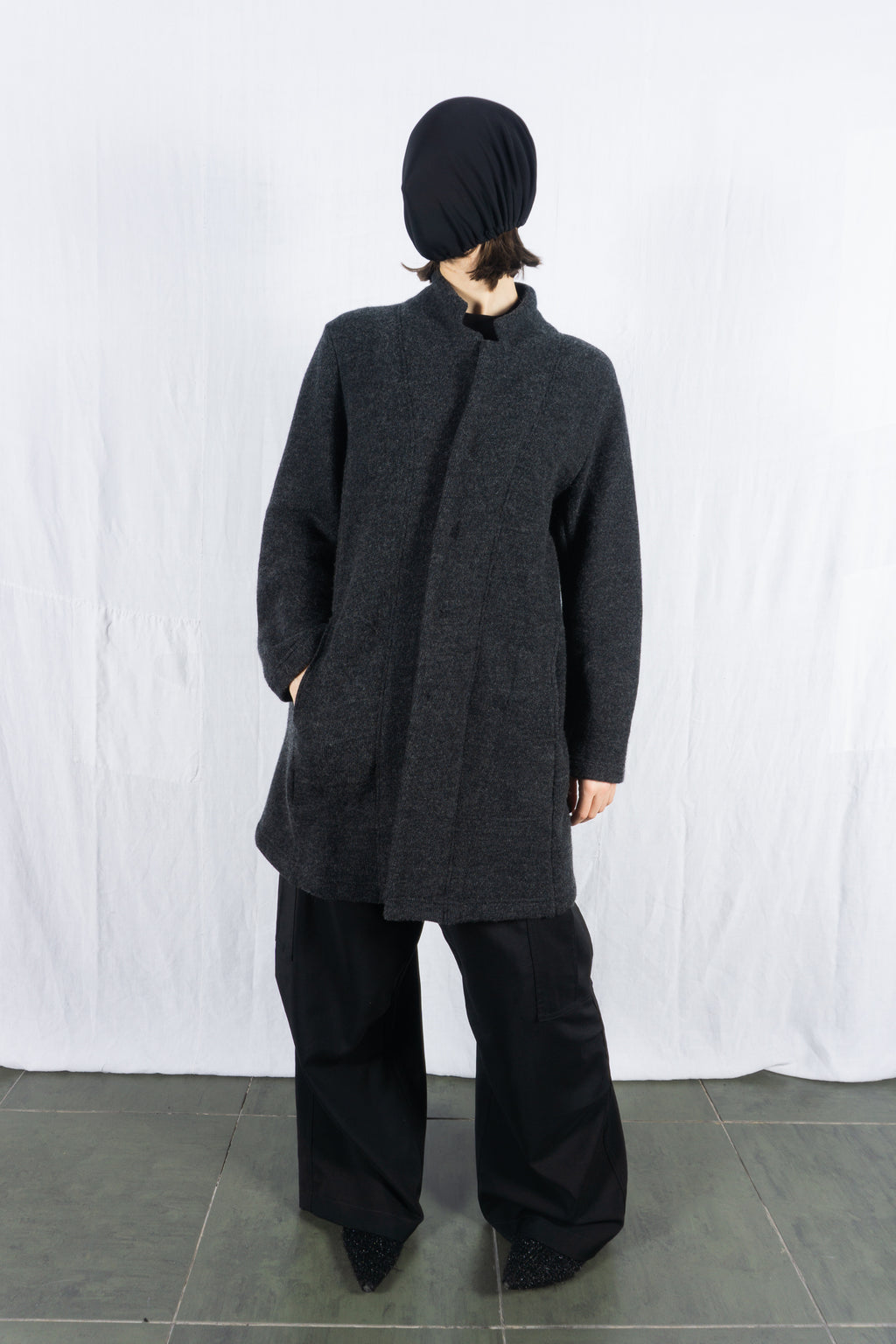 Plantation 2010s wool coat – front view | Recente Studio