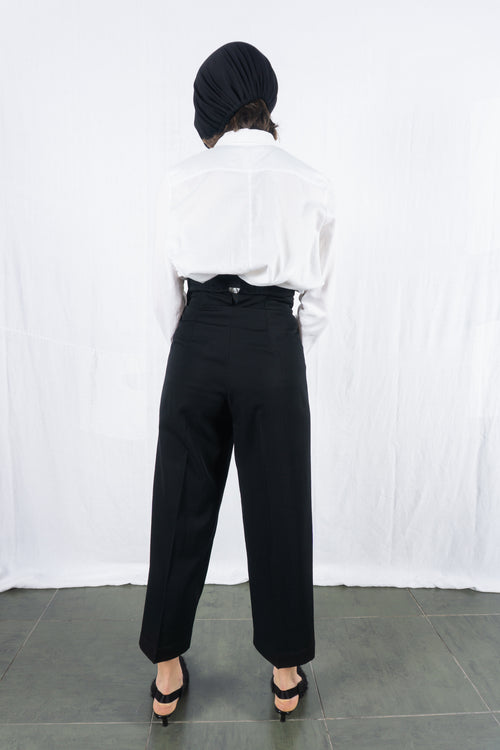 Comme des Garçons AW88 office pants – side view | Recente Studio