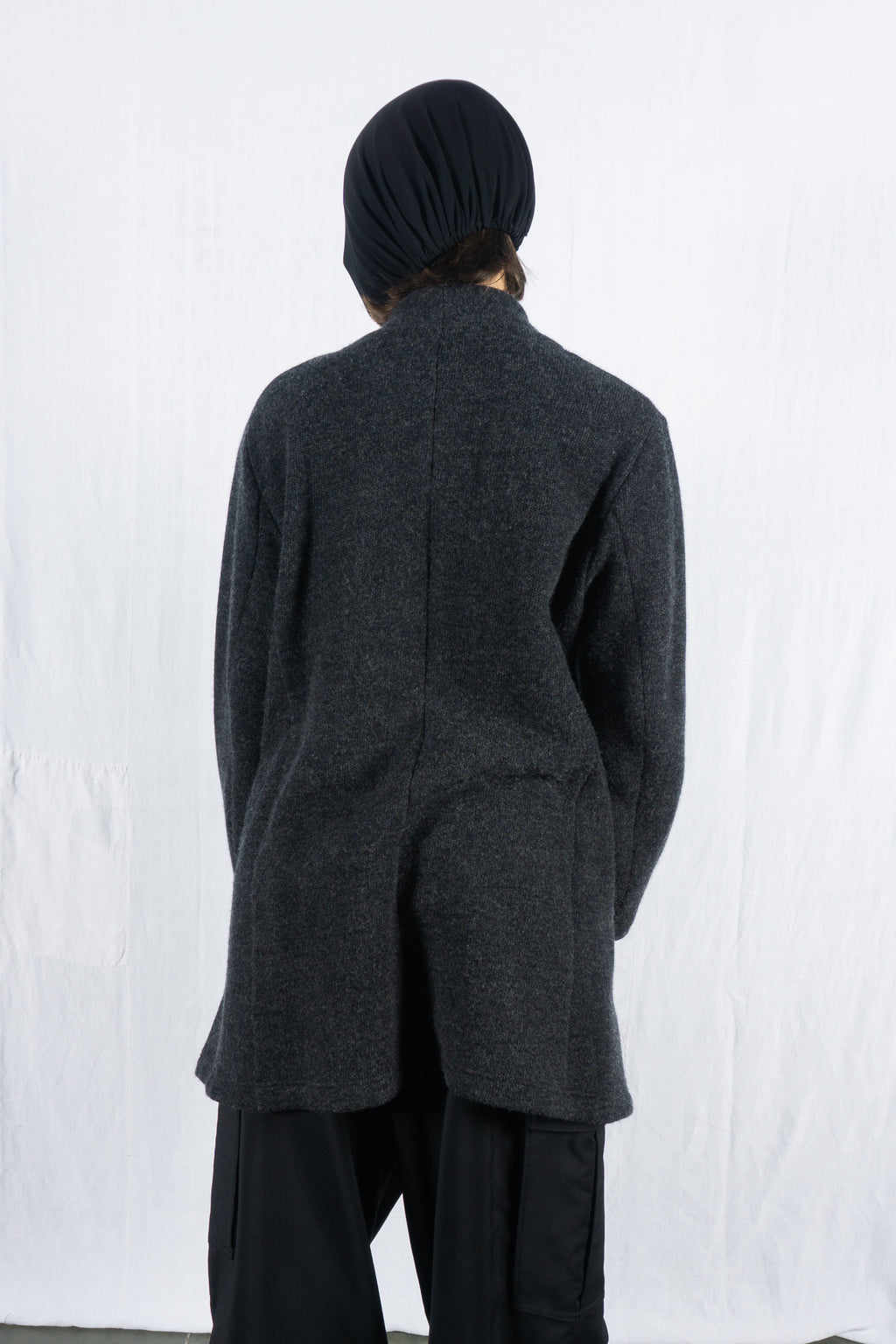 Plantation 2010s wool coat – collar detail | Recente Studio