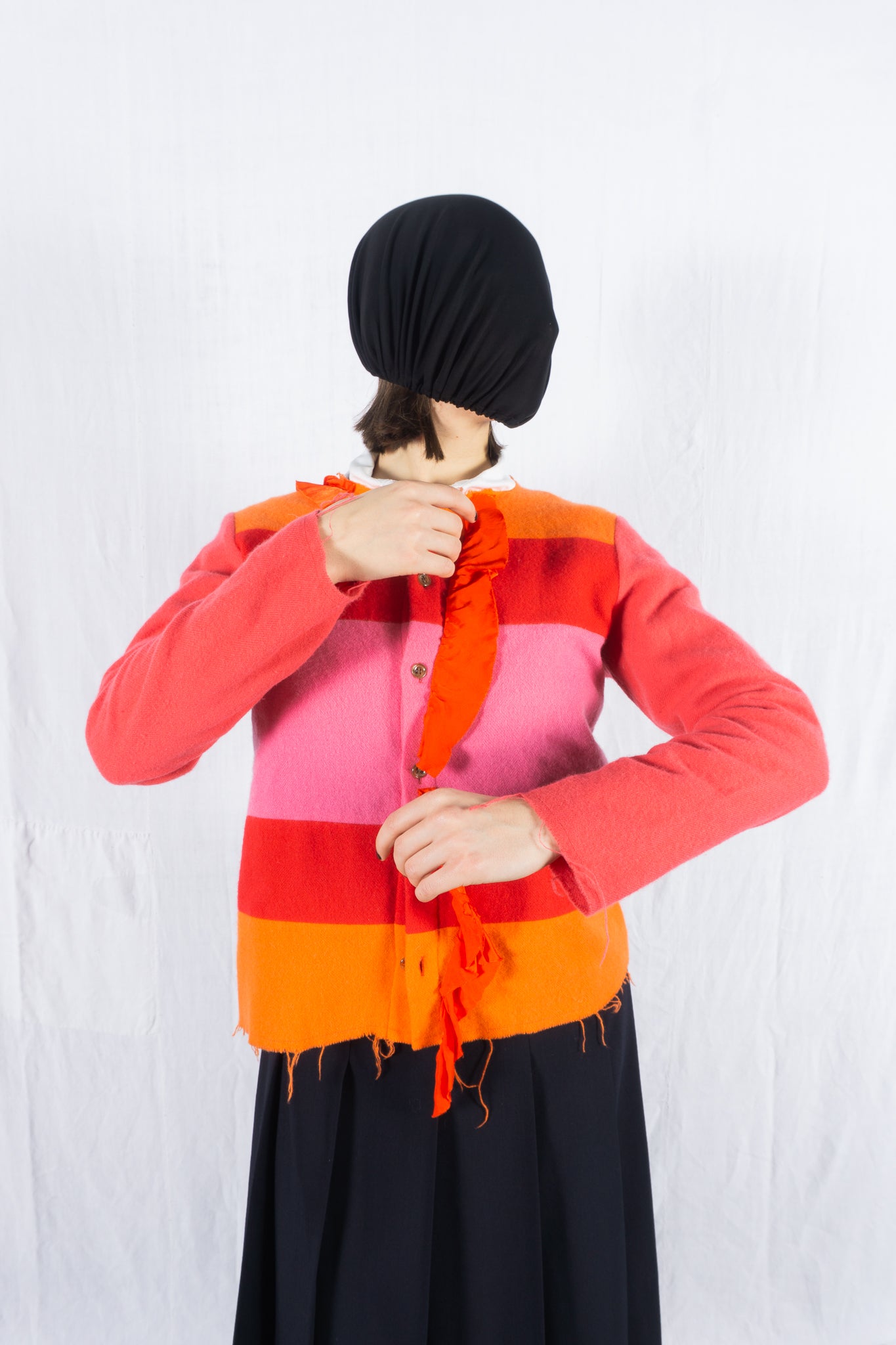 tricot Comme des Garçons A/W 2002 patchwork cardigan – open view | Recente Studio