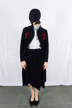 Comme des Garçons S/S 2004 deconstructed velvet suit – front view | Recente Studio