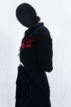 Comme des Garçons SS04 deconstructed velvet suit – full length | Recente Studio