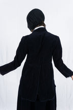 Comme des Garçons SS04 deconstructed velvet suit – skirt detail | Recente Studio