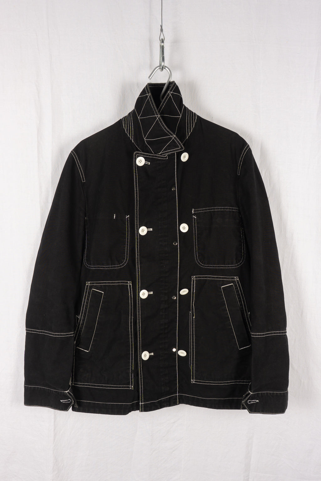 Junya Watanabe Man x Pointer Brand S/S 2006 reversible jacket – worn view | Recente Studio