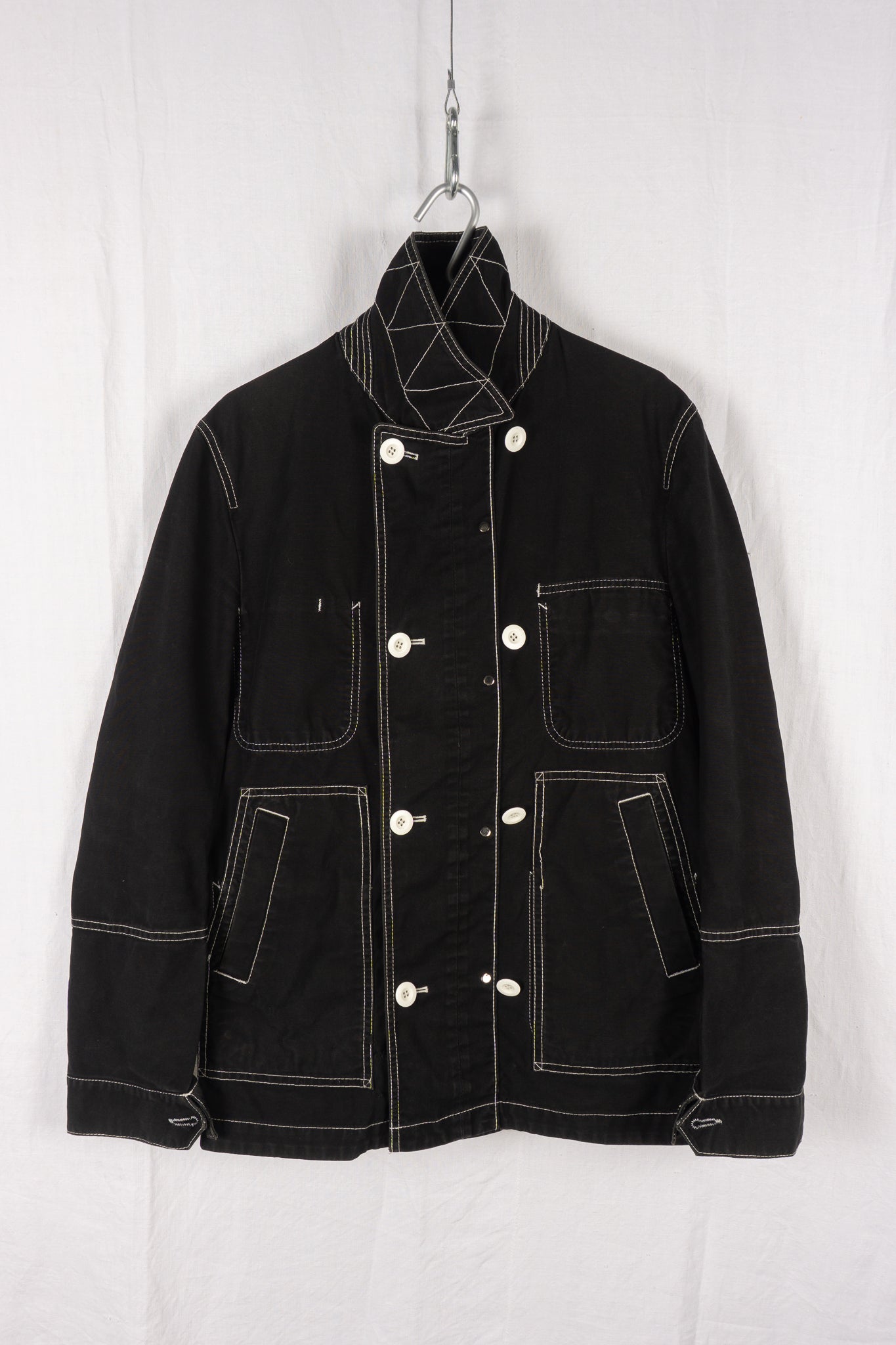 Junya Watanabe Man x Pointer Brand S/S 2006 reversible jacket – worn view | Recente Studio