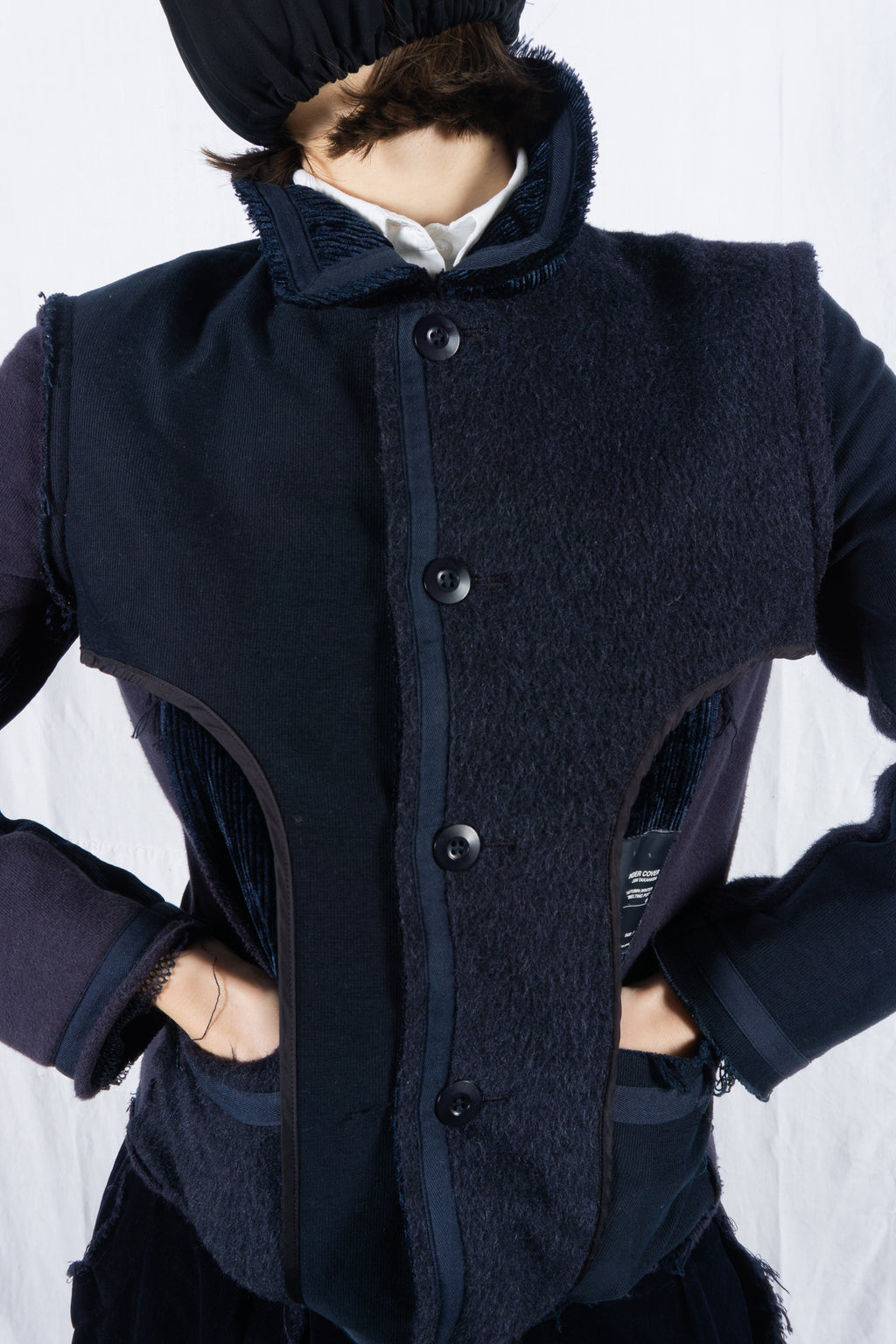 Undercover A/W 2000 Melting Pot deconstructed jacket – side view | Recente Studio