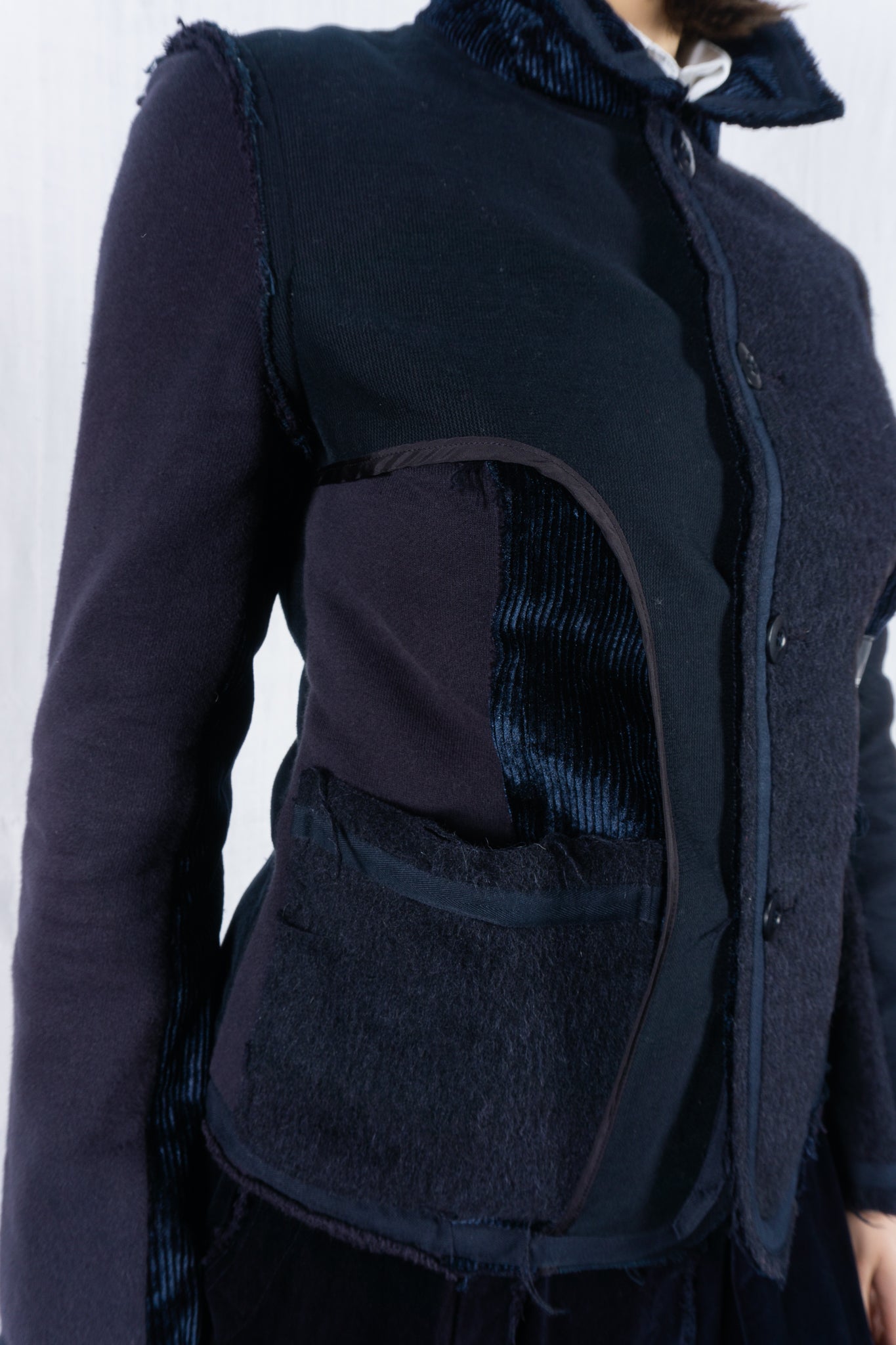 Undercover A/W 2000 Melting Pot deconstructed jacket – back view | Recente Studio
