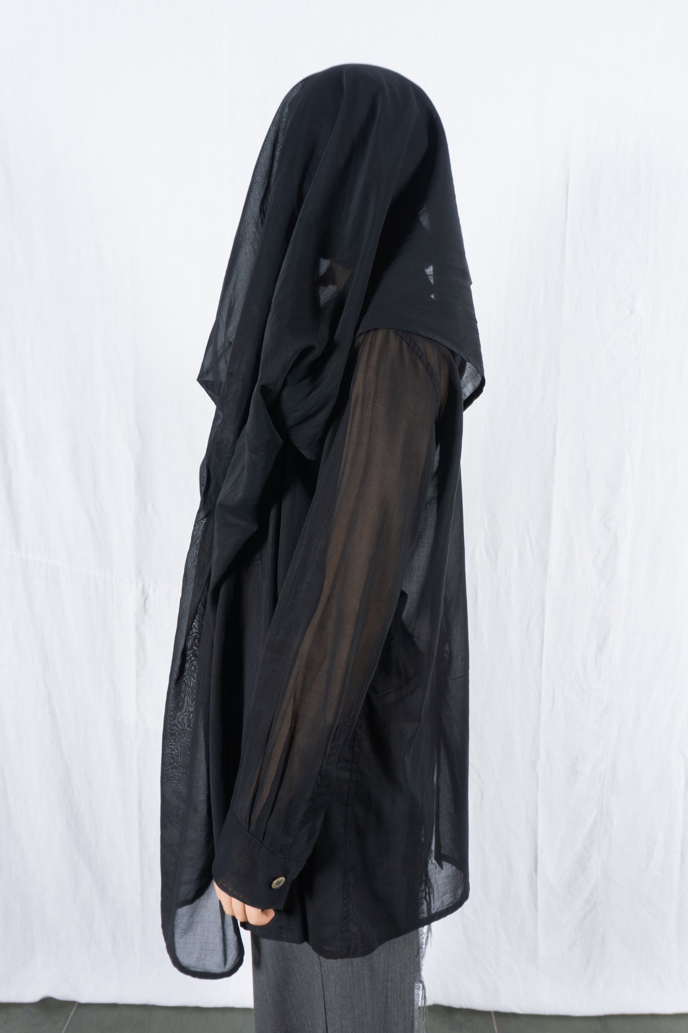 Yohji Yamamoto SS96 sheer blouse – back view | Recente Studio