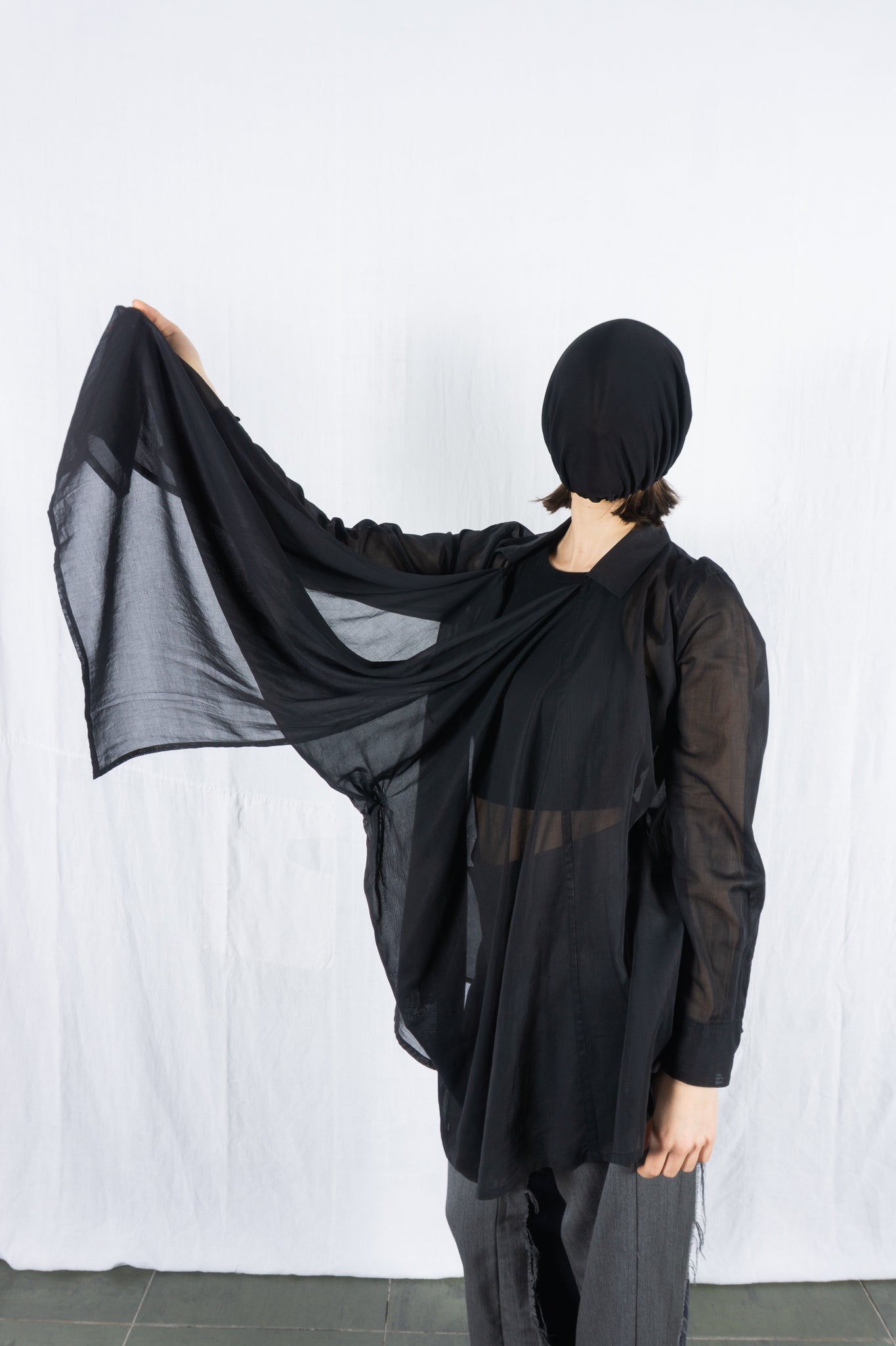 Yohji Yamamoto S/S 1996 sheer blouse – sleeve detail | Recente Studio