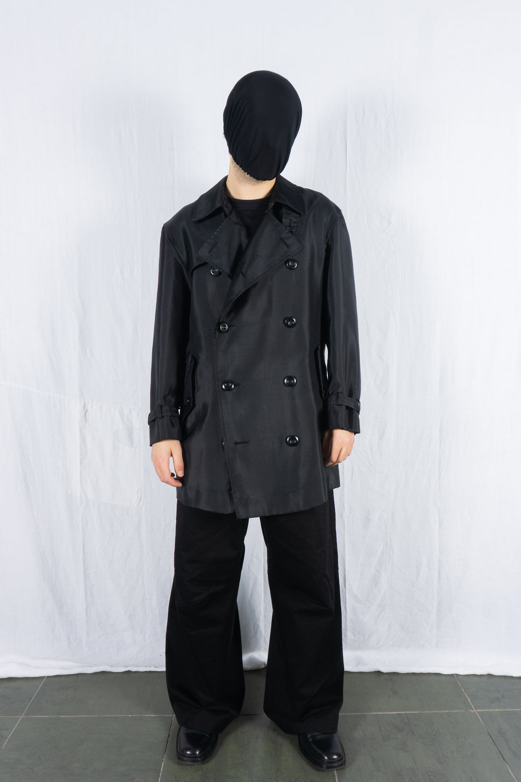 Issey Miyake Men A/W 1997 trench coat – front view | Recente Studio