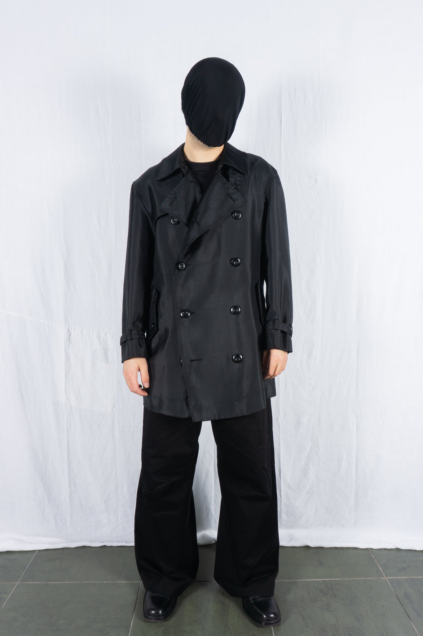 Issey Miyake Men A/W 1997 trench coat – front view | Recente Studio