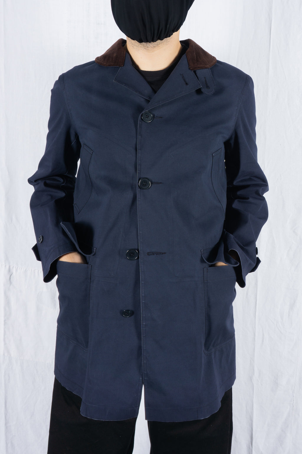 Junya Watanabe Man x Mackintosh SS10 trench coat – side view | Recente Studio