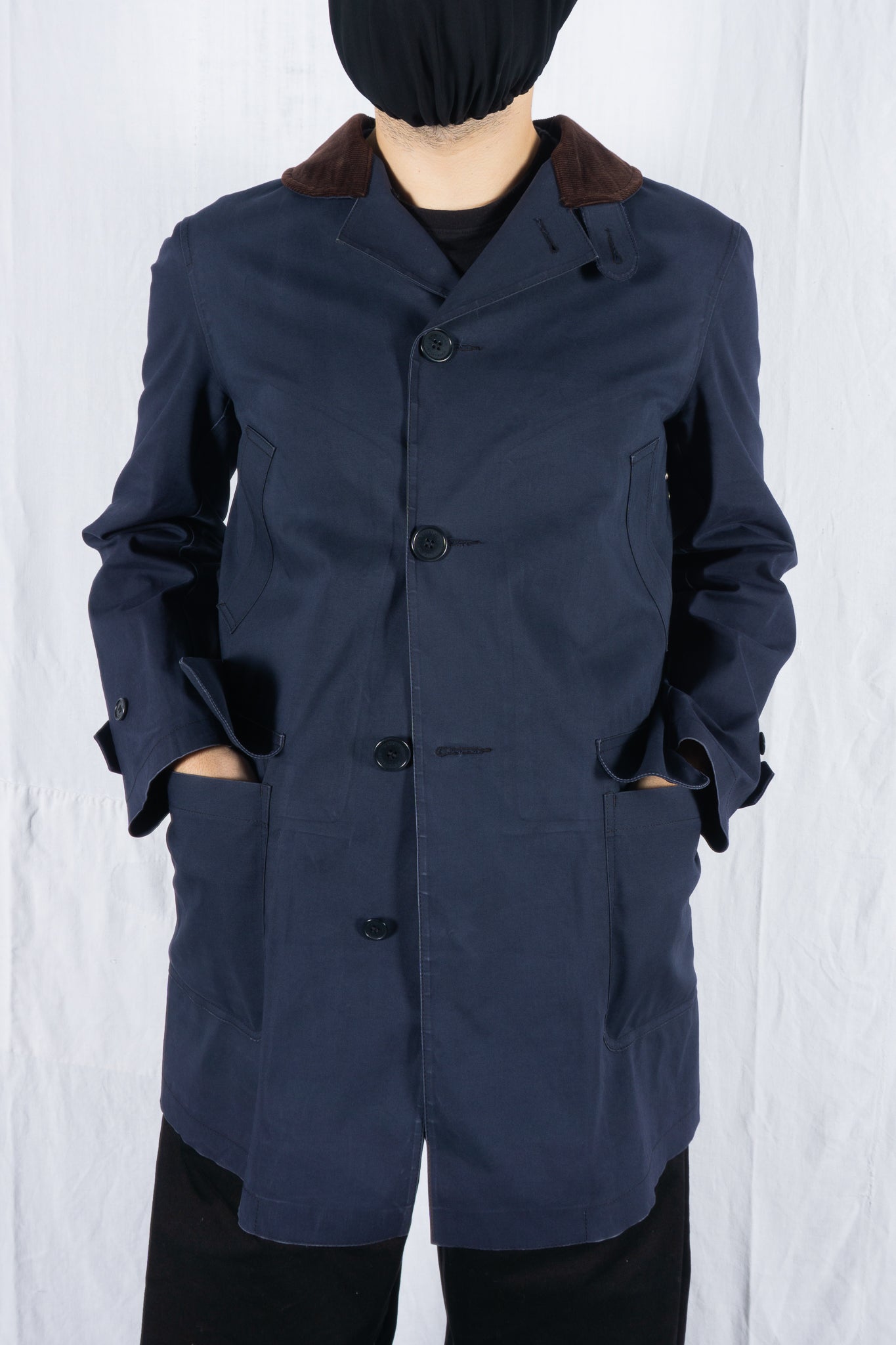 Junya Watanabe Man x Mackintosh SS10 trench coat – side view | Recente Studio