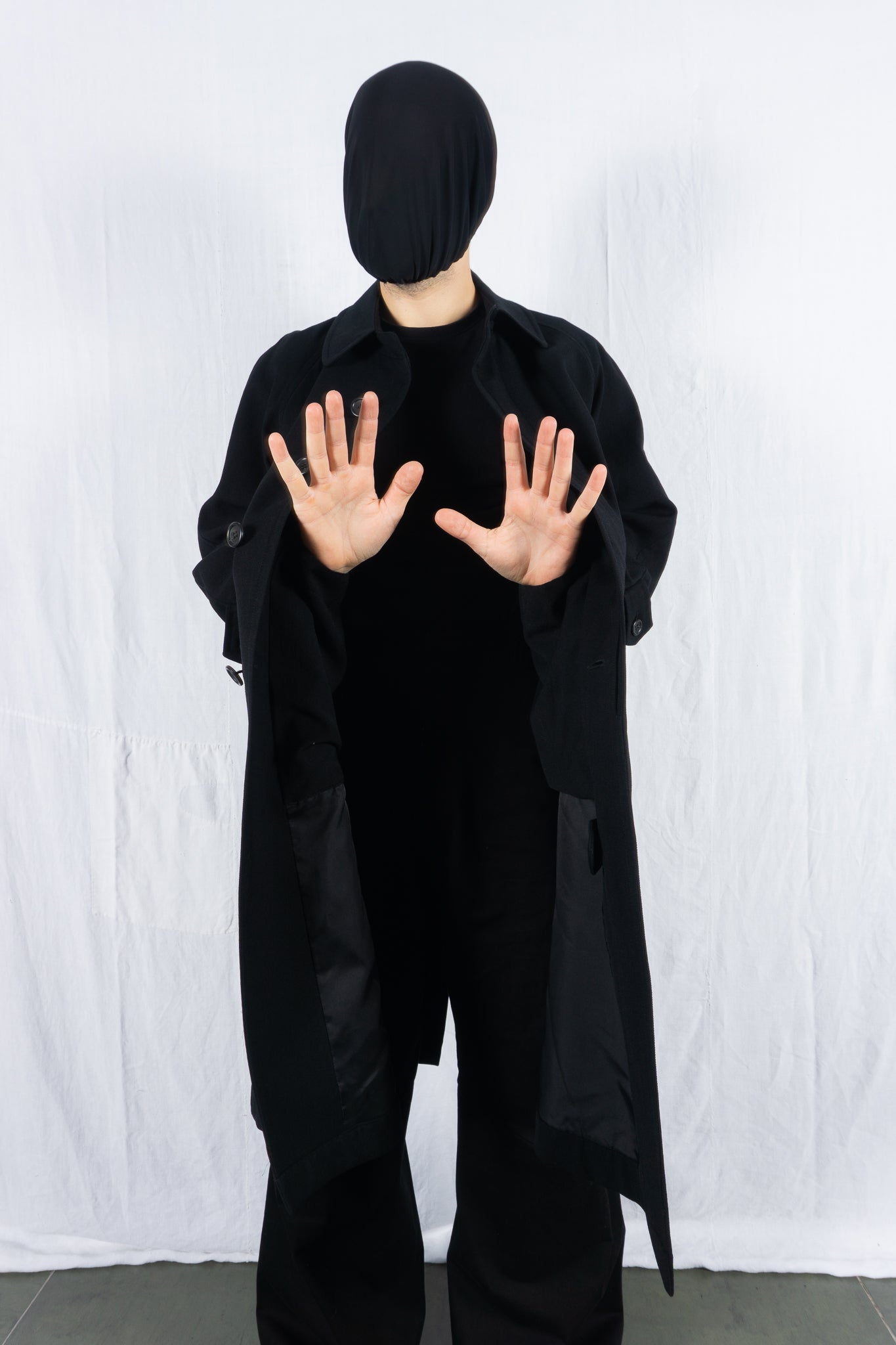 Yohji Yamamoto d’URBAN A.A.R. 1990s long coat – open front | Recente Studio