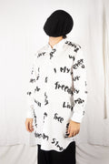 Comme des Garçons Homme Plus A/W 2021 Willie Cole shirt white – front view | Recente Studio