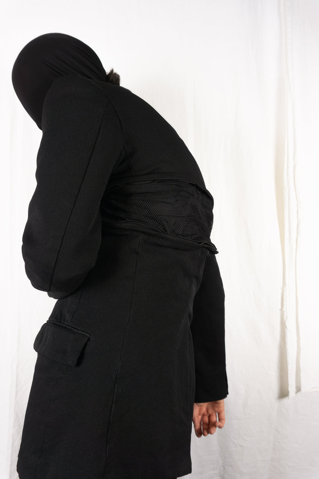 Comme des Garçons Homme Plus A/W 2005 horizontal zip jacket – lapel detail | Recente Studio