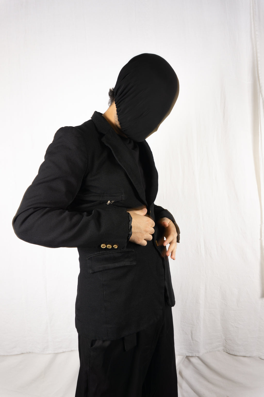 Comme des Garçons Homme Plus A/W 2005 horizontal zip jacket – sleeve detail | Recente Studio